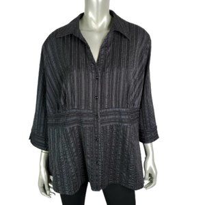 Apt 9 Womens Collared Top Plus Size 2X